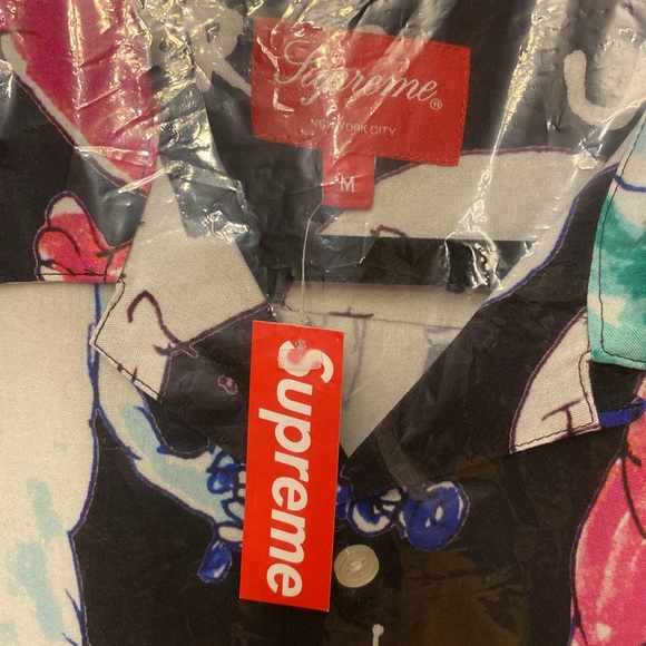 NWT - "SUPREME" - MEN'S Button Down (Daniel Johnston Rayon) Size: Medium - Picture 5 of 5